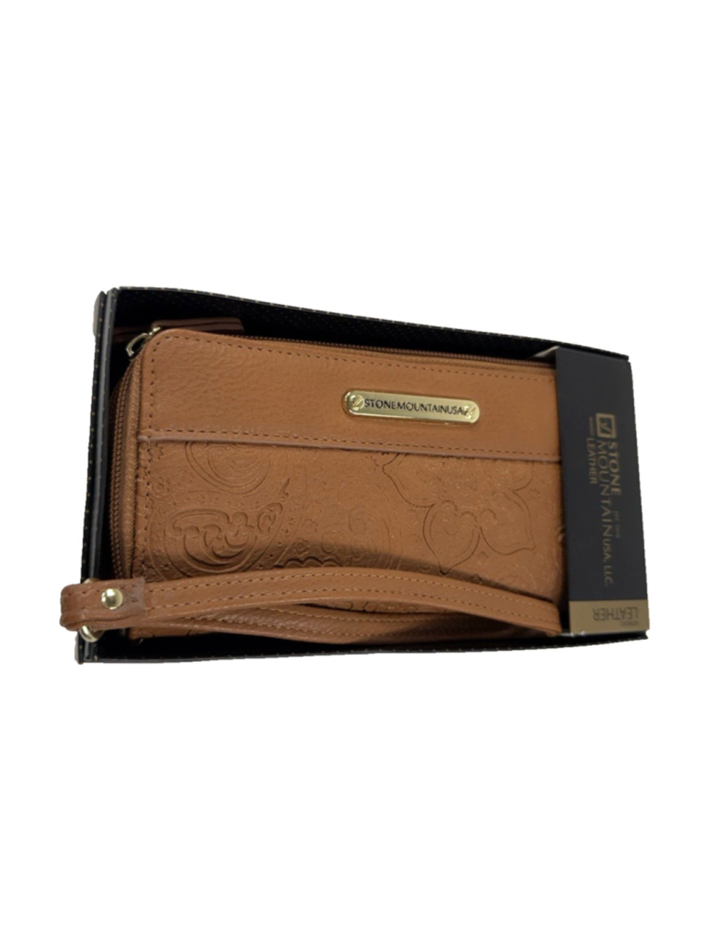 Stone Mountain Embossed Women's Leather Wallet NWT